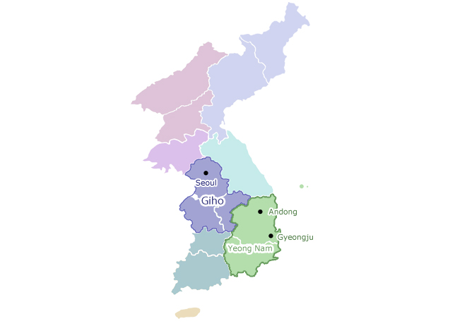 Map of Korea