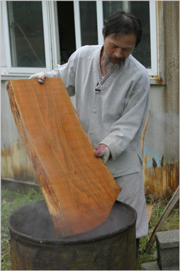 Removing resin