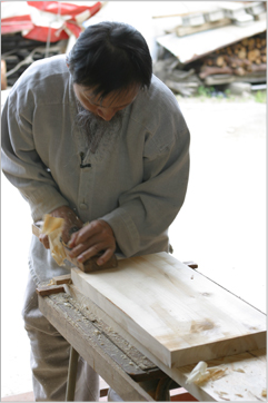 Final finishing of the woodblock
